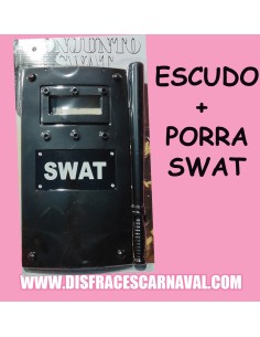 ESCUDO SWAT 21,5x39cm + PORRA 40cm