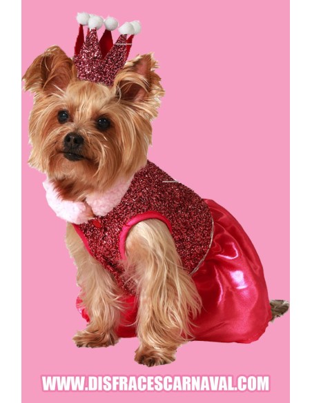 PERRO-PRINCESA LENTEJUELAS CON CORONA
