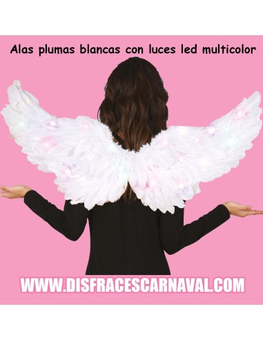 ALAS ANGEL PLUMAS BLANCAS CON LUZ