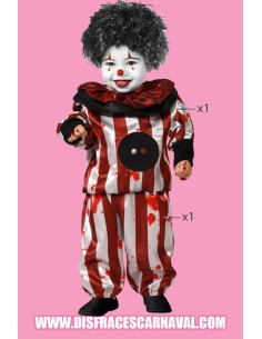 PAYASO BEBE 2 PIEZAS ENSANGRENTADO
