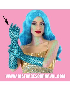 GUANTES LARGOS ESCAMAS DE SIRENA