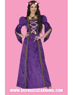 DAMA MEDIEVAL PURPURA ADULTO