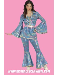 DISCO GIRL AZUL IRISADO 2 PIEZAS