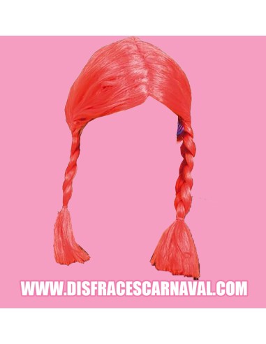 Peluca 2 trenzas Roja Obelix