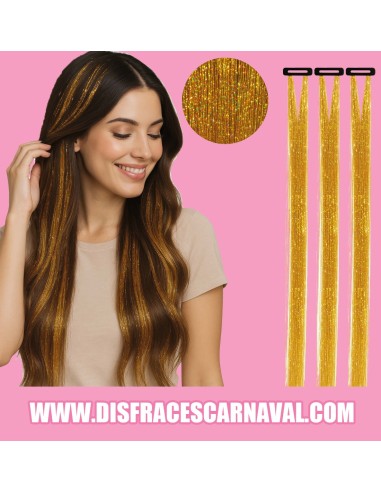 EXTENSIONES 50cm METALIZADAS 3 CLIPS