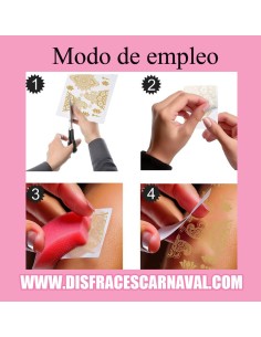 TATUAJES CORPORALES ORIENTALES  DORADOS 2