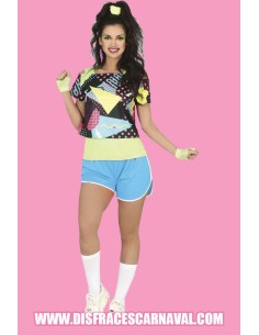 CHICA GIMNASTA Años80s CAMISETA + SHORT + TOP