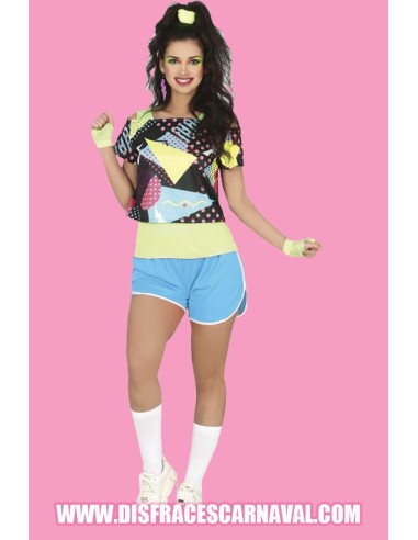 CHICA GIMNASTA Años80s CAMISETA + SHORT + TOP