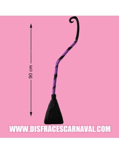 ESCOBA 90cm negra y morada