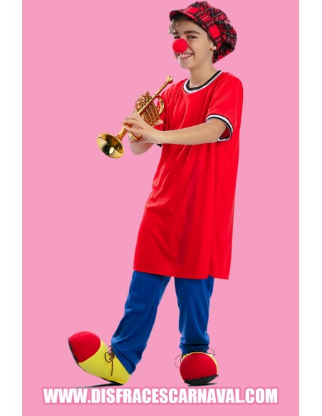PAYASO de CIRCO : CAMISETA + GORRA CUADROS