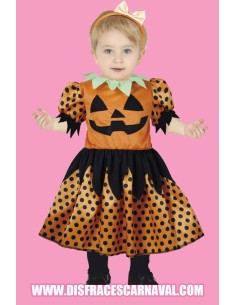 CALABAZA VESTIDO CON TOPITOS