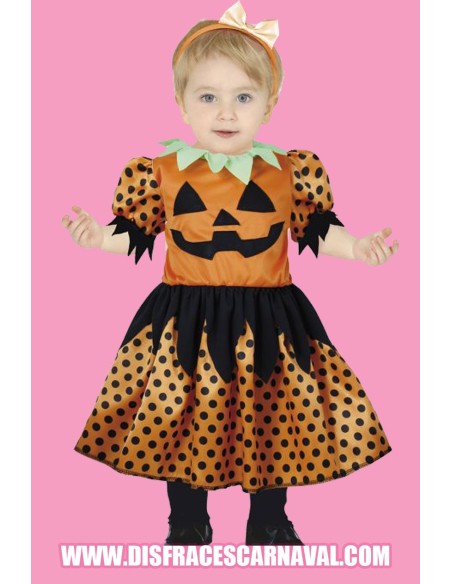 CALABAZA VESTIDO CON TOPITOS