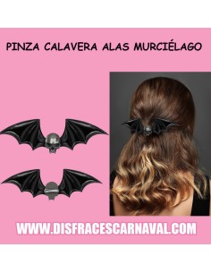 PINZA PELO CALAVERA ALAS MURCIÉLAGO, BROCHE,...