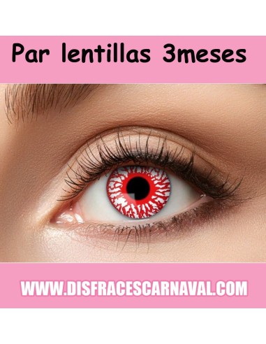 PAR LENTILLAS ENSANGRENTADAS 3 MESES DIAM 14,5mm
