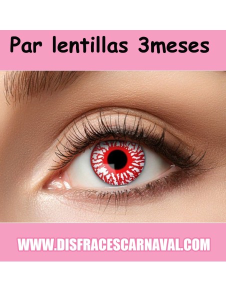 PAR LENTILLAS ENSANGRENTADAS 3 MESES DIAM 14,5mm