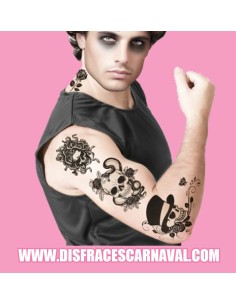 TATUAJES CORPORALES CALAVERAS EN BLANCO Y NG