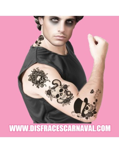 TATUAJES CORPORALES CALAVERAS EN BLANCO Y NG