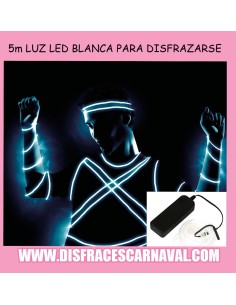 HILO LED PARA DISFRAZARSE E IRRADIAR LUZ BLANCA 5m
