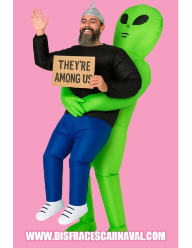 ALIEN VERDE ATRAPA HUMANO HINCHABLE
