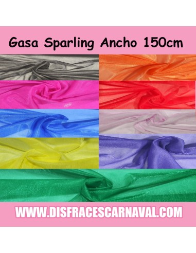 Tejido al corte GASA SPARLING LISO Ancho 150cm