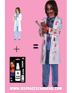 MÉDICO/A PIJAMA AZUL + BATA BL