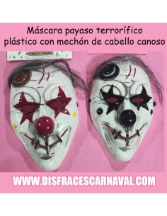 PAYASO TERRORIFICO BL OJOS ESTRELLAS  CON MECHÓN