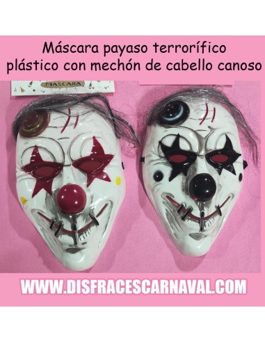 PAYASO TERRORIFICO BL OJOS ESTRELLAS  CON MECHÓN