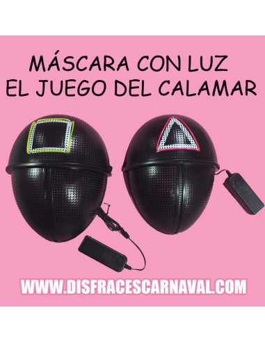 MASCARA EL JUEGO DEL CALAMAR CON LUZ