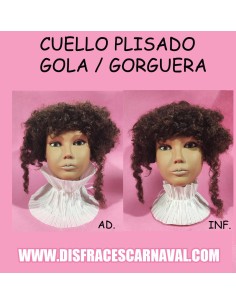 GOLA CUELLO PLISADO GORGUERA BL AD/INF