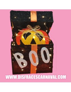 CAJA DE REGALO CALABAZA SORPRESA ILUMINADA