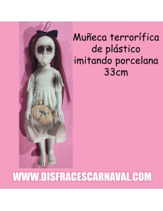 MUÑECA TERRORÍFICA VESTIDO BLANCO 33cm
