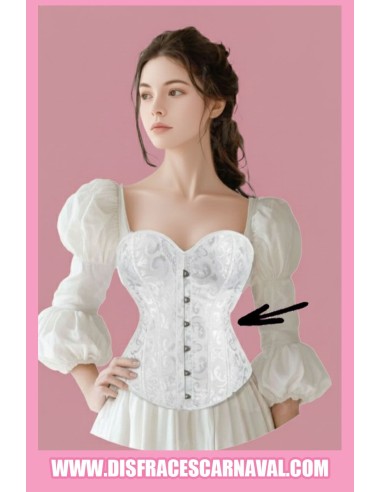 CORSET ESCOTE CORAZÓN BL/NG
