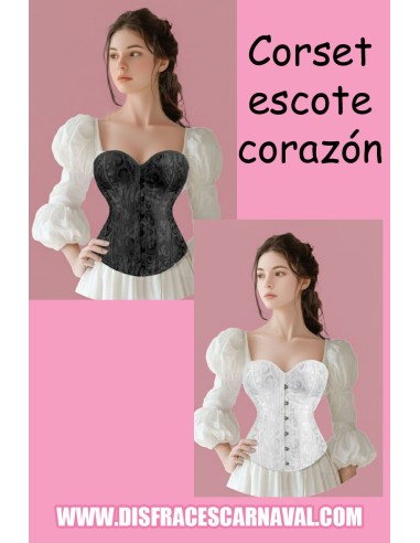 CORSET ESCOTE CORAZÓN BL/NG