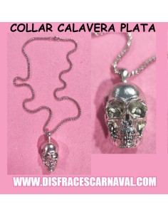 CADENA CON CRANEO PLATA