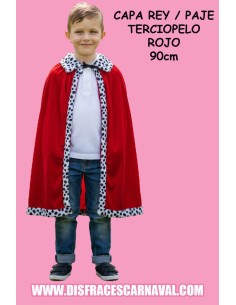 CAPA TERCIOPELO 90cm REY MAGO/ PAJE RIBETEADA 2