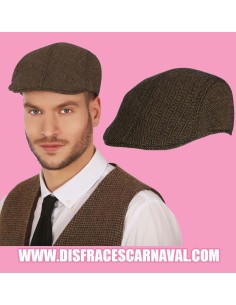 GORRA INGLESA ESPIGUILLA GRIS / MARRON 2