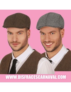 GORRA INGLESA ESPIGUILLA GRIS / MARRON