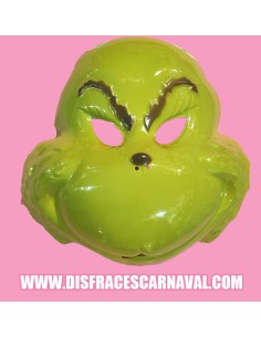 MÁSCARA EL GRINCH PLASTICO PVC VERDE