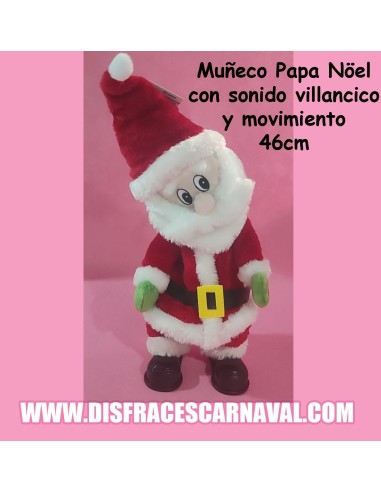 MUÑECO PAPA NOEL 46cm MUSICA , MOVIMIENTO Y...