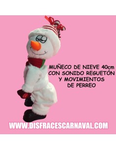 MUÑECO DE NIEVE 40cm MUSICA,PERREO Y GRABACIÓN DE VOZ