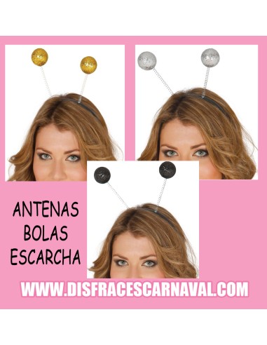 ANTENAS BOLA ESCARCHA ALAMBRE  