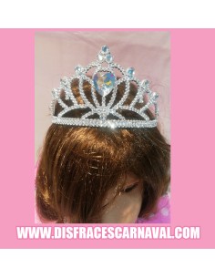 CORONA PLÁSTICO PLATA CON PIEDRAS MONOCOLOR 2