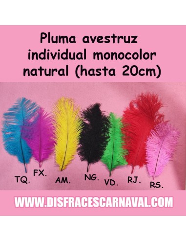 PLUMA AVESTRUZ 20cm APROX