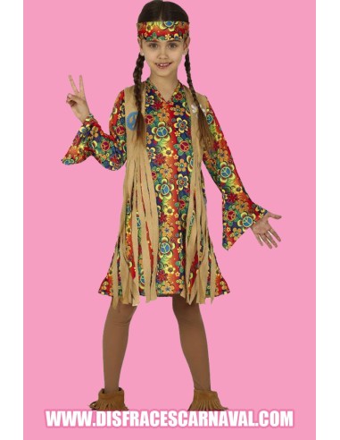 HIPPIE VESTIDO CON CHALECO FLECADO INTEGRADO