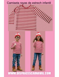 CAMISETA ESTRECH RAYAS BL-RJ INFANTIL