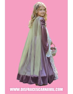 PRINCESA MEDIEVAL TERCIOPELO ROSA PALO 2
