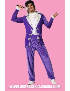 TRAJE MORADO ROCKERO TERCIOPELO PRINCE