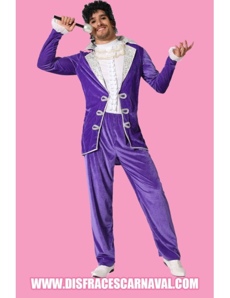 TRAJE MORADO ROCKERO TERCIOPELO PRINCE