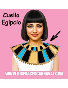 CUELLO EGIPCIO TELA AZUL-NG-ORO