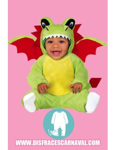 BEBE DRAGON VERDE ALAS ROJAS